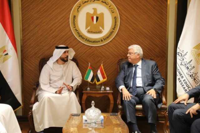 وزير التعليم العالي يتابع الموقف التنفيذي لفرع جامعة الإسكندرية بـ أبوظبي