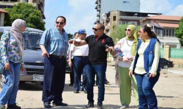 رئيس مدينة بورفؤاد يتفقد أعمال تطوير ورفع كفاءة حديقة المنتزه التاريخية