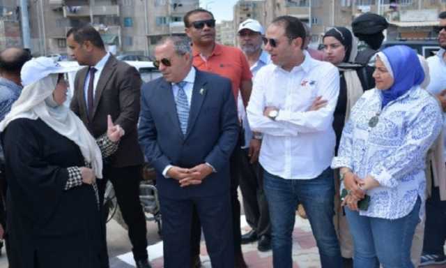 بتكلفة 100 مليون جنيه.. محافظ بورسعيد يتابع أعمال تطوير منطقة السلام بحي الضواحي