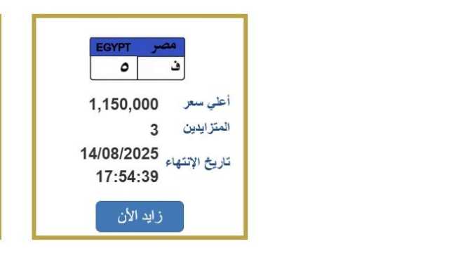 سعرها تخطى المليون جنيه.. التزايد يشتعل على لوحة سيارة مميزة