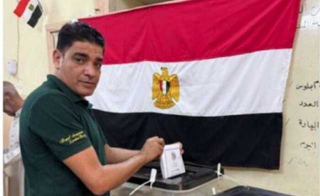 إبراهيم نور الدين يدلي بصوته في انتخابات مجلس الشيوخ