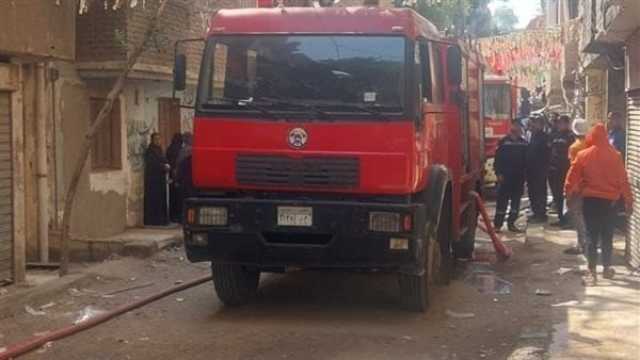 مصرع شخص في حريق داخل مخزن خردة بشبرا الخيمة