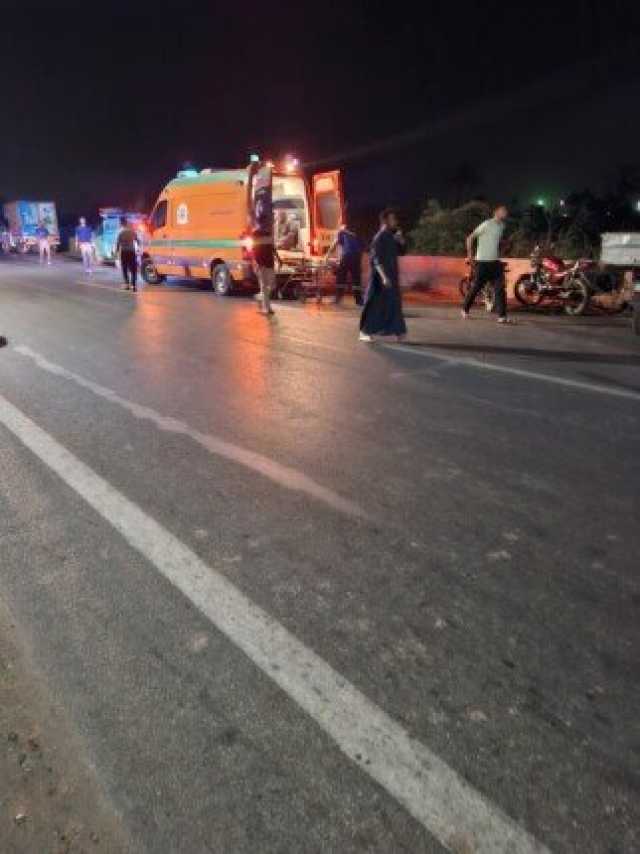 السرعة الزائدة السبب.. إصابة 5 أشخاص في حادث تصادم مروع بالمنيا