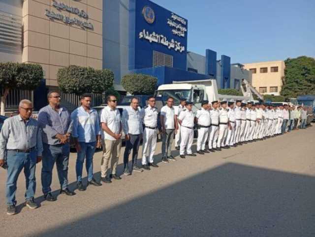 حملة مكبرة لإزالة الإشغالات والإعلانات المخالفة بالشهداء بالمنوفية