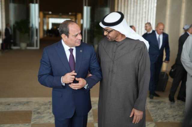 السيسي وبن زايد: حل الدولتين السبيل الوحيد لضمان الاستقرار في الشرق الأوسط