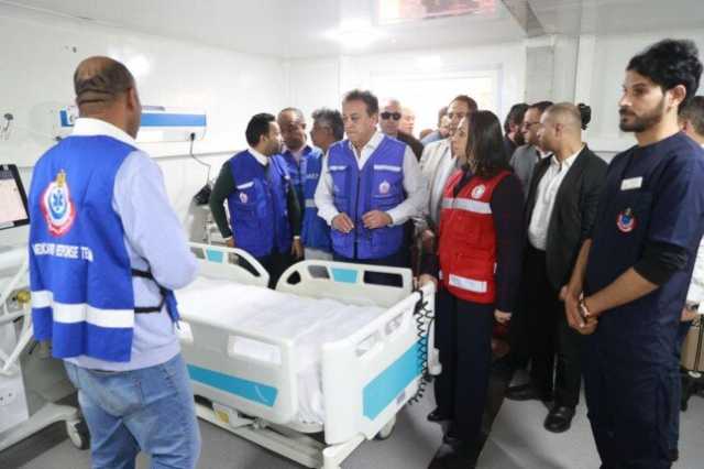 تمهيدا لاستقبال مصابي غزة.. .وزير الصحة يتفقد مستشفى الشيخ زويد المركزي بشمال سيناء