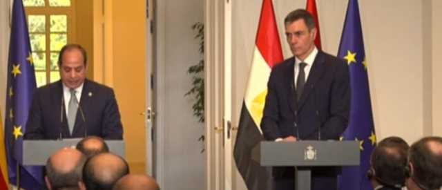 الرئيس السيسي: أؤكد على ضرورة تواجد الشركات الإسبانية في مصر