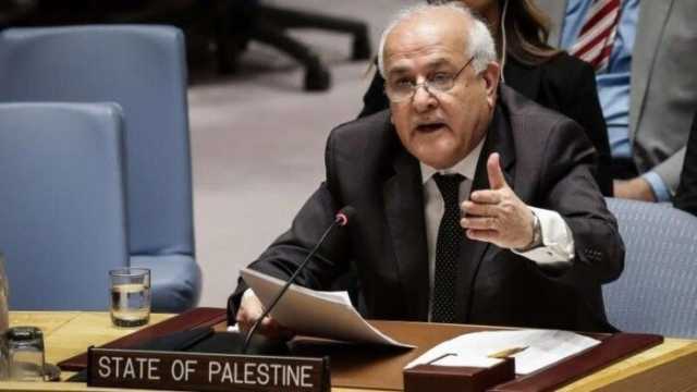 «مندوب فلسطين بالأمم المتحدة»: الاحتلال يمنع المساعدات عن غزة