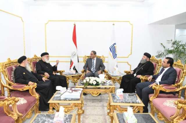 محافظ قنا يستقبل وفود كنائس المحافظة لتقديم التهنئة بعيد الفطر المبارك