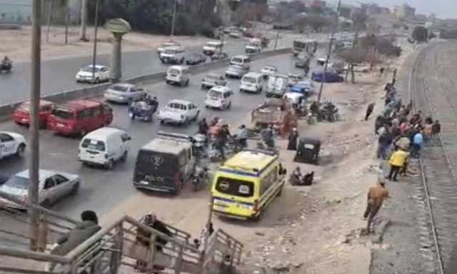 مصرع سيدة أسفل عجلات قطار أثناء عبورها شريط السكة الحديد بشبرا الخيمة