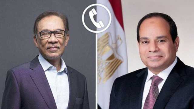 الرئيس السيسي يستعرض مع رئيس وزراء ماليزيا جهود مصر المكثفة لتنفيذ خطة السلام بغزة