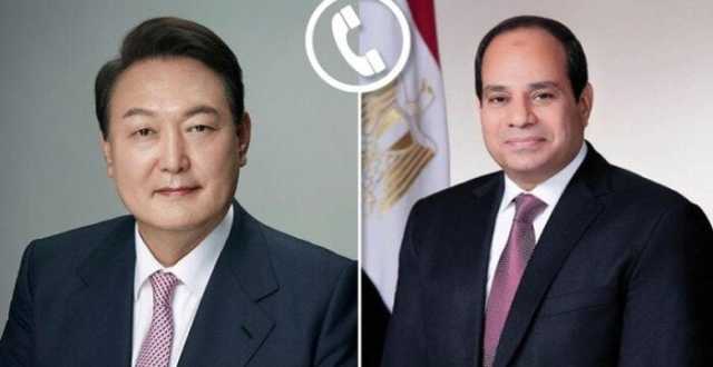 الرئيس السيسي يتلقى اتصالا من رئيس كوريا الجنوبية لي جاي ميونج