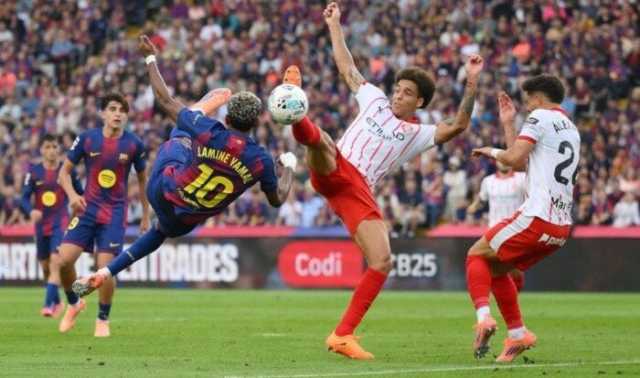 التعادل الإيجابي يسيطر على الشوط الأول من مباراة برشلونة وجيرونا بالدوري الإسباني