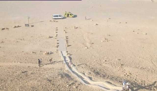 عاجل.. نجاح عملية إنقاذ معقدة لسائحة إسبانية أصيبت أثناء زيارتها لهرم سنفرو بدهشور