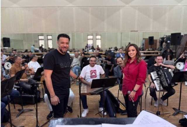 ريهام عبد الحكيم تجري بروفات حفلها بمهرجان الموسيقى العربية 2025