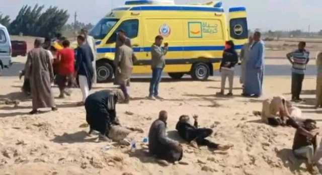 جميعهم من المنوفية.. ننشر أسماء مصابي حادث انقلاب ميكروباص بصحراوي المنيا