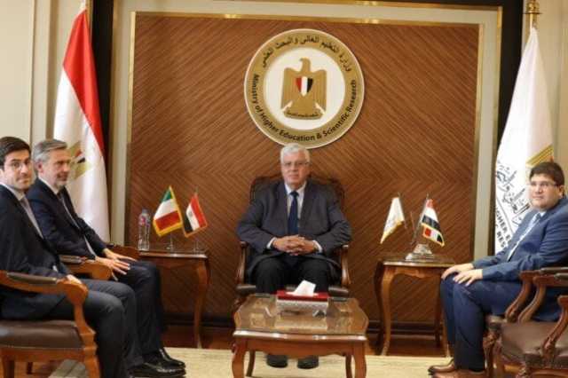 وزير التعليم العالي يستقبل السفير الإيطالي ويُشيد بالتعاون الثنائي في التعليم والبحث العلمي