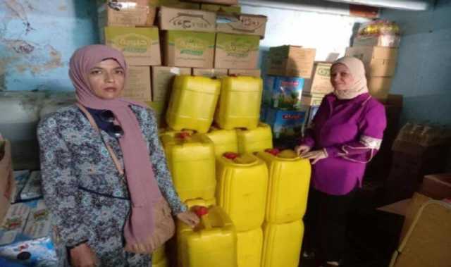 ضبط نصف طن زيت طعام مجهول المصدر بمخزن شرق بورسعيد