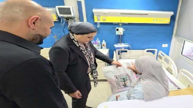 سحر السنباطي تزور مستشفى أبو الريش الياباني للأطفال