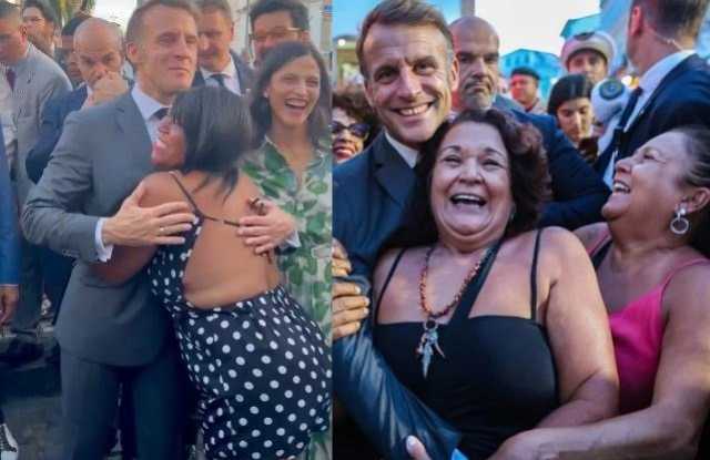 ماكرون يثير ضجة بالبرازيل.. مشاهد الأحضان والقبلات تتصدر قمة المناخ