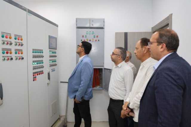 رئيس شركة مياه القليوبية يتابع سير العمل بمحطة مياه جمجرة الجديدة