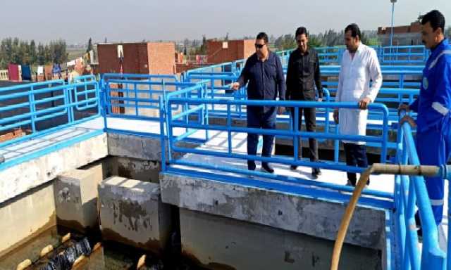 رئيس مياه البحيرة يتفقد أعمال تطوير ورفع كفاءة التشغيل بمحطة كوم القناطر