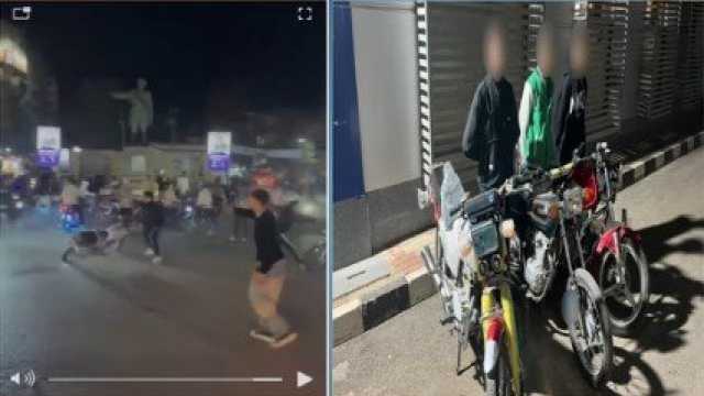 ضبط قائدي 3 دراجات نارية لأدائهم حركات استعراضية بالطريق العام في المنوفية