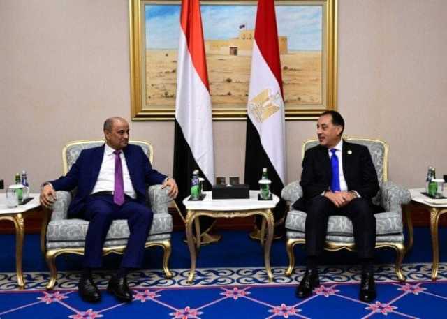 مدبولي يؤكد لنظيره اليمني دعم مصر الثابت للحكومة الشرعية في عدن