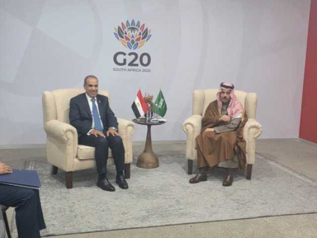وزير الخارجية يلتقي نظيره السعودي على هامش أعمال قمة العشرين ويبحثان الأوضاع الإقليمية والدولية