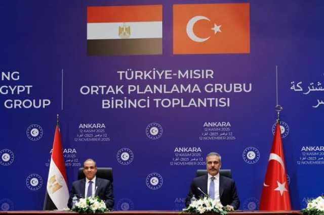 وزيرا الخارجية ونظيره التركي يشاركان في اجتماع مجموعة التخطيط المشتركة بأنقرة