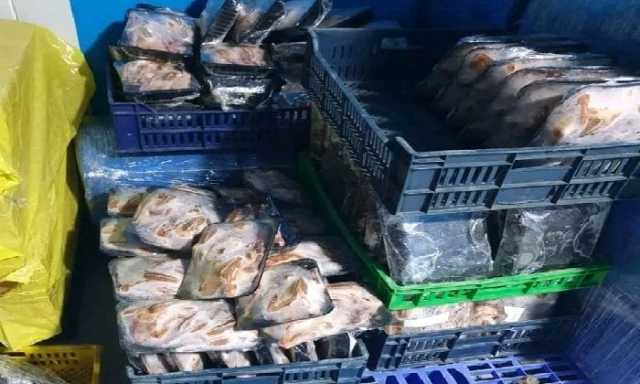 ضبط 8 طن لحوم وأسماك مجمدة مجهولة المصدر خلال حملات تفتيشية بالشرقية