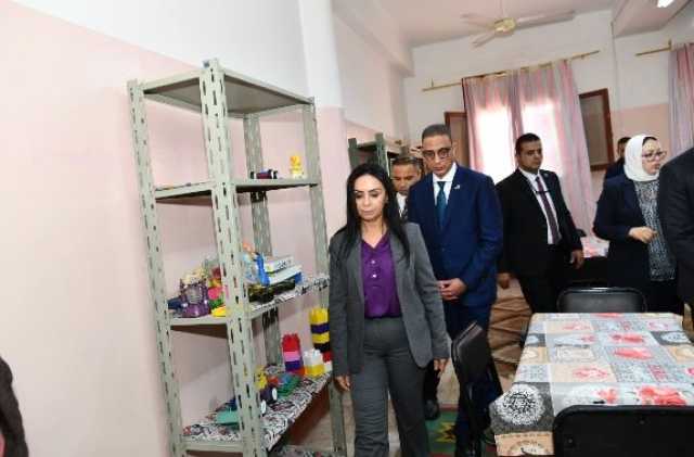 وزيرة التضامن الاجتماعي توجه بدراسة حالة الأطفال بمؤسسة الرعاية الاجتماعية للأيتام بالحادقة بالفيوم