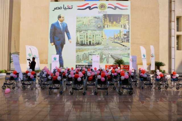 توزيع أجهزة تعويضية وكراسي متحركة وأطراف صناعية على ذوي الاحتياجات الخاصة بالغربية