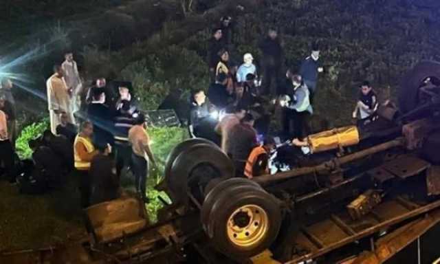 بالأسماء.. إصابة 22مجندًا في حادث انقلاب سيارة شرطة بالبحيرة