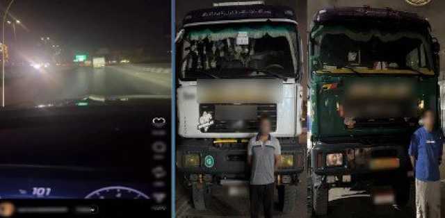 القبض على قائدي «نقل» بتهمة السير برعونة أعلى الطريق الدائري