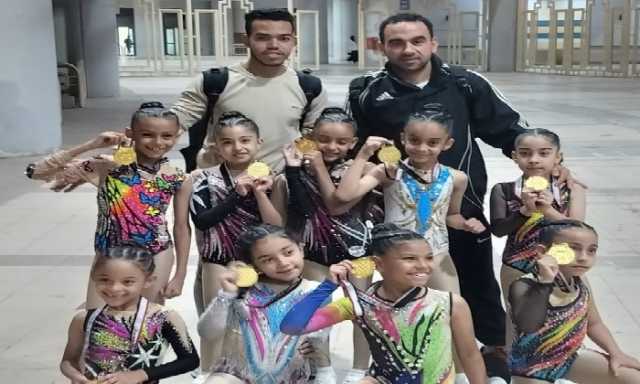 7 لاعبات من الأقصر يحصدن الميداليات الذهبية في بطولة كأس مصر لجمباز الإيروبيك