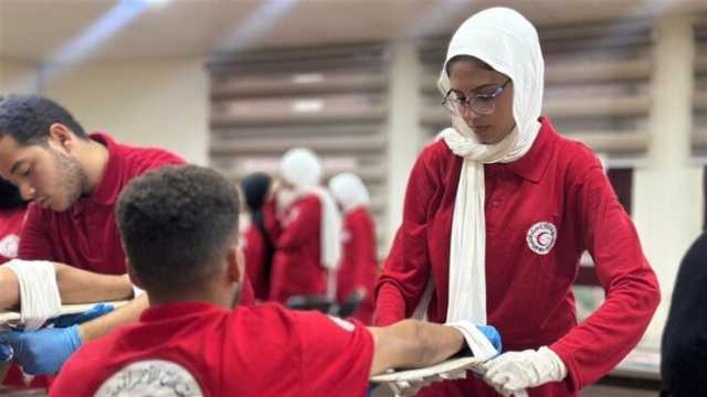 الهلال الأحمر المصري يعزز جاهزيته بتدريب 120 متطوعًا ضمن فرق الاستجابة للطوارئ