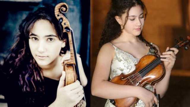 «أميرة ومريم».. حفيدتا الفنان عبد الرحمن أبو زهرة تتألقان في افتتاح المتحف الكبير