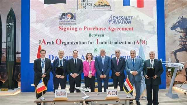 رئيس العربية للتصنيع وسفير فرنسا يشهدان توقيع عقد جديد بين الهيئة وداسو