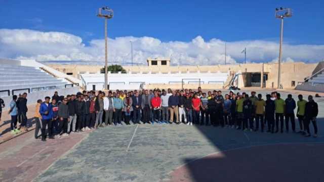 رئيس جامعة مطروح يتابع أعمال التطوير بكلية علوم الرياضة.. ويؤكد: مستمرون في بناء بيئة تعليمية تليق بطلابنا