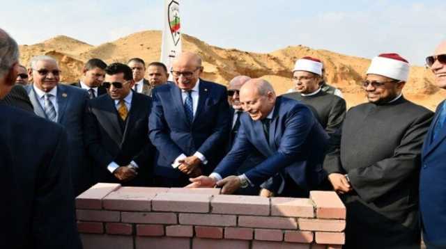 وضع حجر الأساس لمسجد قضاة مصر بالتجمع