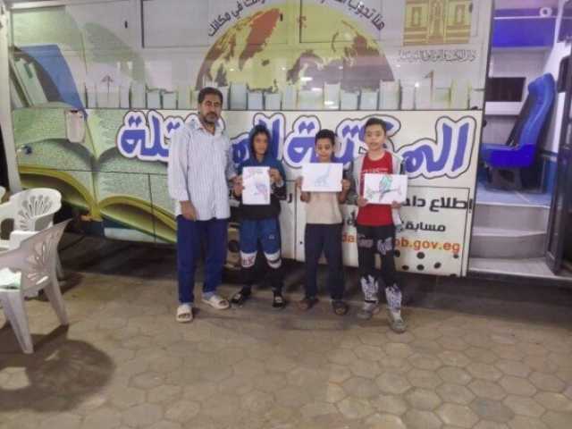 المكتبات المتنقلة تنفذ فعاليات في مركز التنمية الشبابية بقويسنا في المنوفية