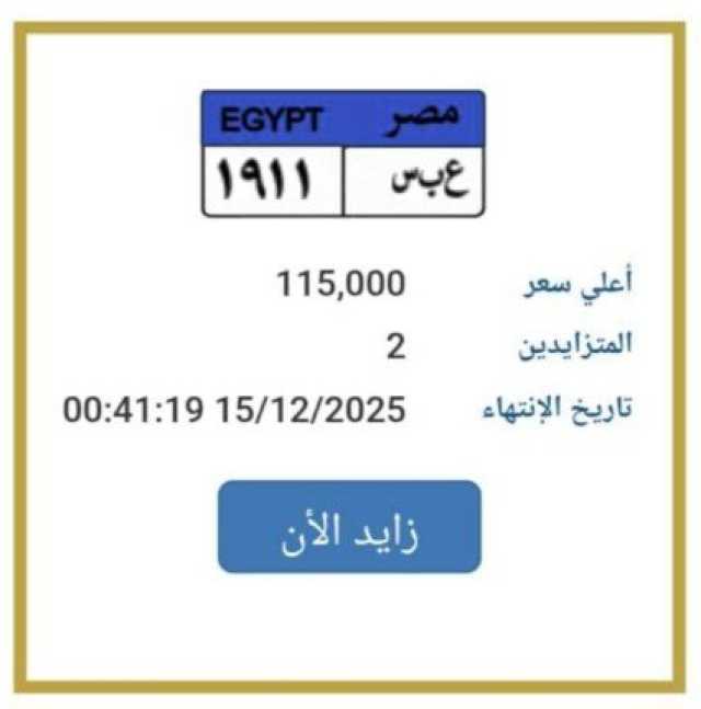 المرور تطرح التزايد على لوحة سيارة مميزة | اعرف الخطوات