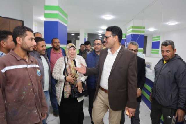 رئيس مياه القليوبية يتابع أعمال إنشاء القطاع التجاري ومركز خدمة العملاء بفرع غرب شبرا الخيمة