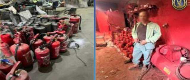 ضبط مصنع وورشة لتصنيع طفايات الحريق بدون ترخيص في القاهرة