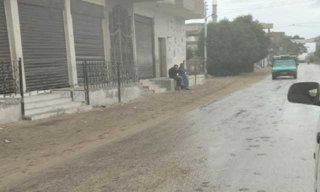 سقوط أمطار غزيرة في عدد من المناطق بمحافظة الفيوم