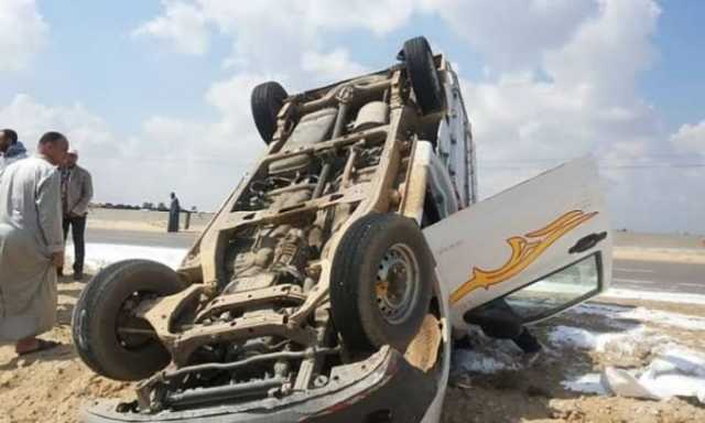 بسبب إنفجار الإطار الأمامي.. مصرع شخص وإصابة إثنين آخرين في حادث إنقلاب سيارة بالقليوبية