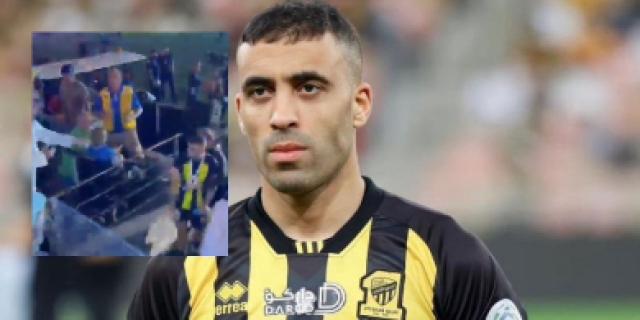 حمد الله مهدد بالايقاف لمباراتين بعد الاشتباك مع احد المشجعين