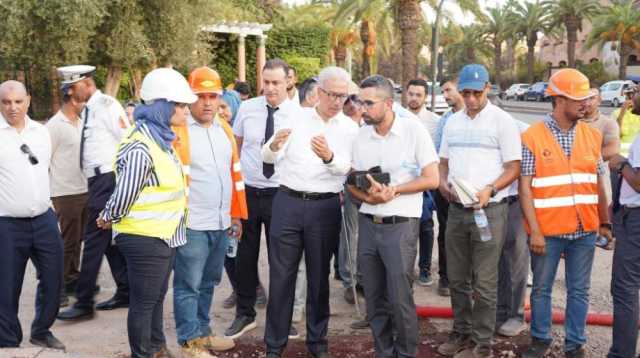 والي الجهة يواصل تتبعه لتنفيذ مشاريع البرنامج الاستعجالي للتأهيل الحضري لمدينة مراكش