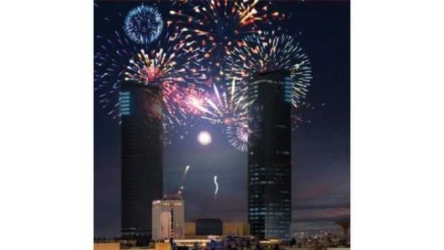 أبراج السادس تتألق في عيد الاستقلال79 بعرض مبهر للألعاب النارية